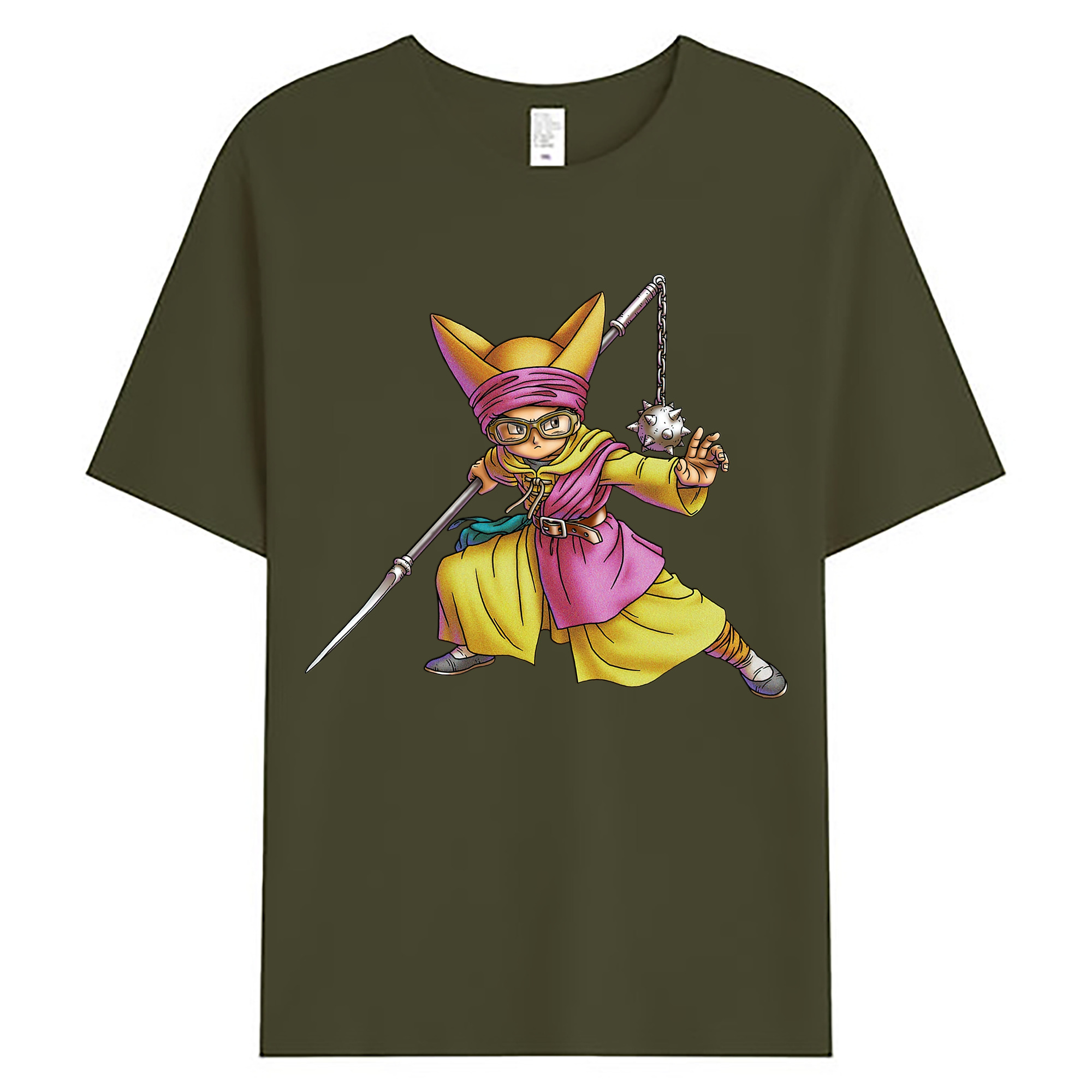 （画像用） ドラゴンクエスト Doragon Kuesuto Dragon Quest 綿100％ メンズ半袖Tシャツ｜肌触りやわらか＆通気性